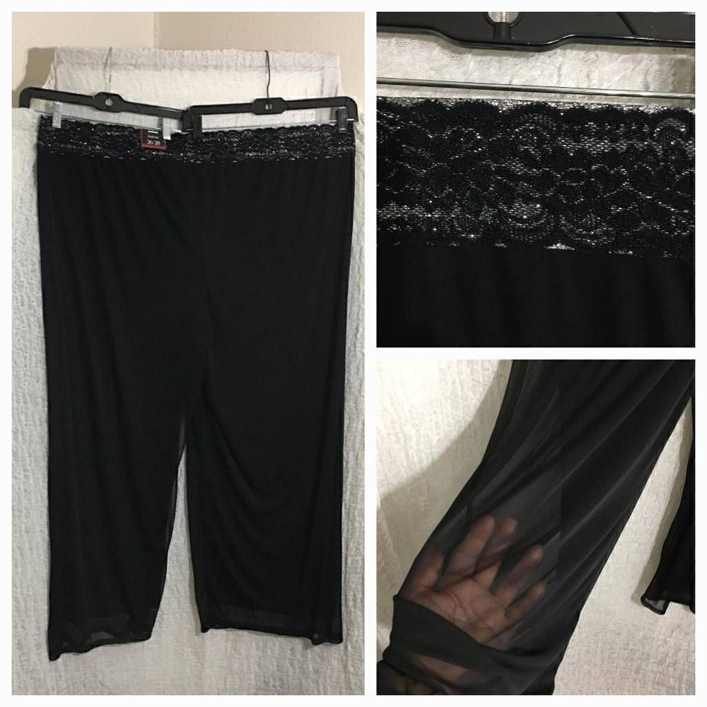 Avenue Dressy NWT Chiffon Wide Leg Pants Size 26/28